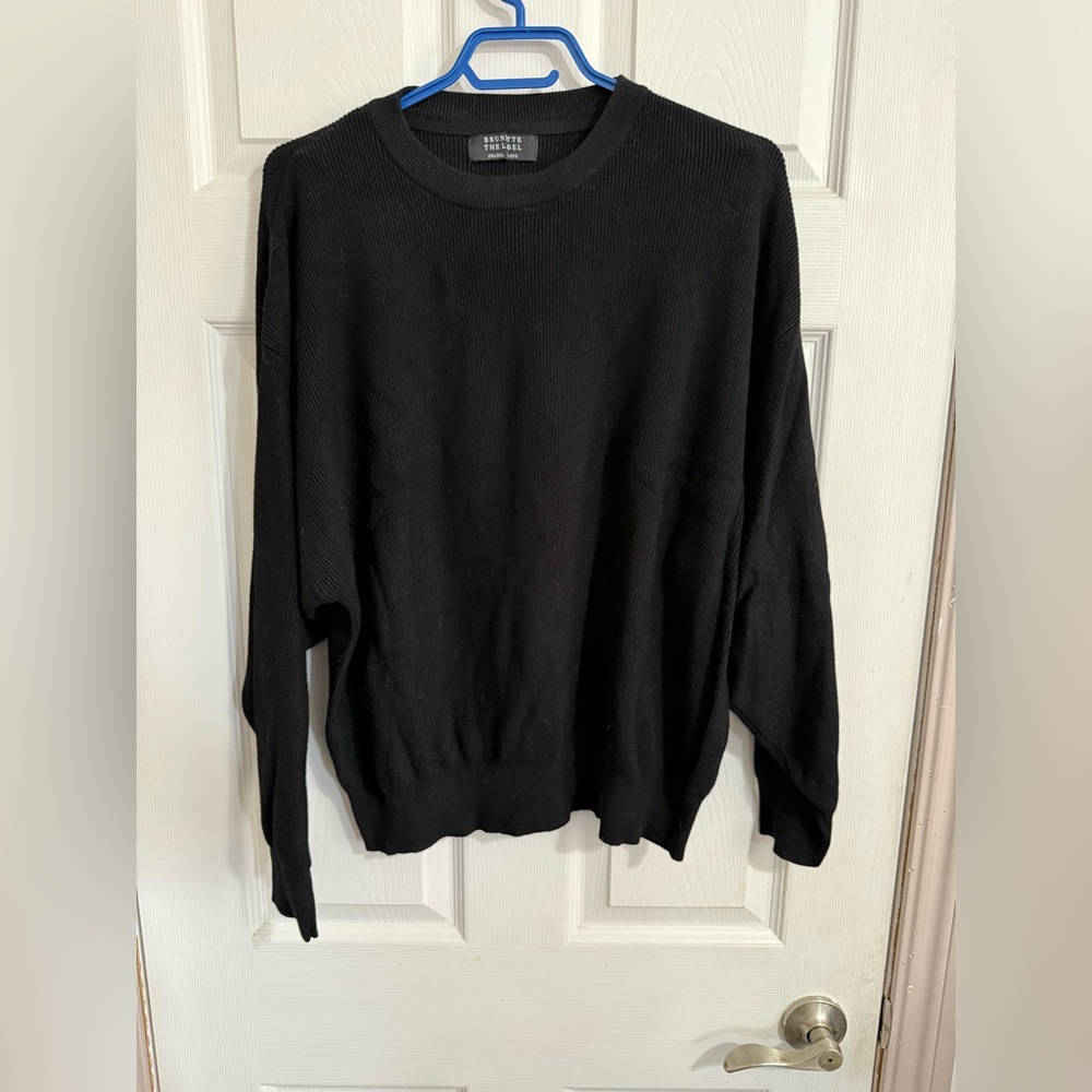 Brunette The Label Black Crewneck Sweater - Women's